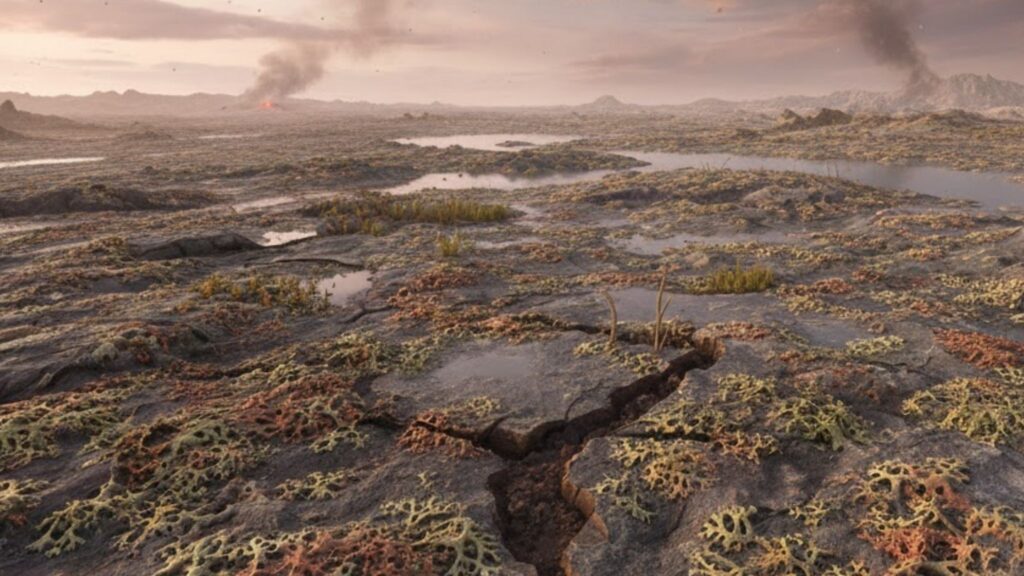 Spongiophyton ajudou a formar os solos há 410 milhões de anos. (Foto: Gerada por IA via Gemini)