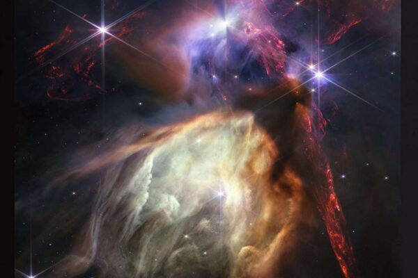 Radiação ultravioleta inesperada envolve protoestrelas jovens em Ofiúco (Imagem: NASA, ESA, CSA, STScI)