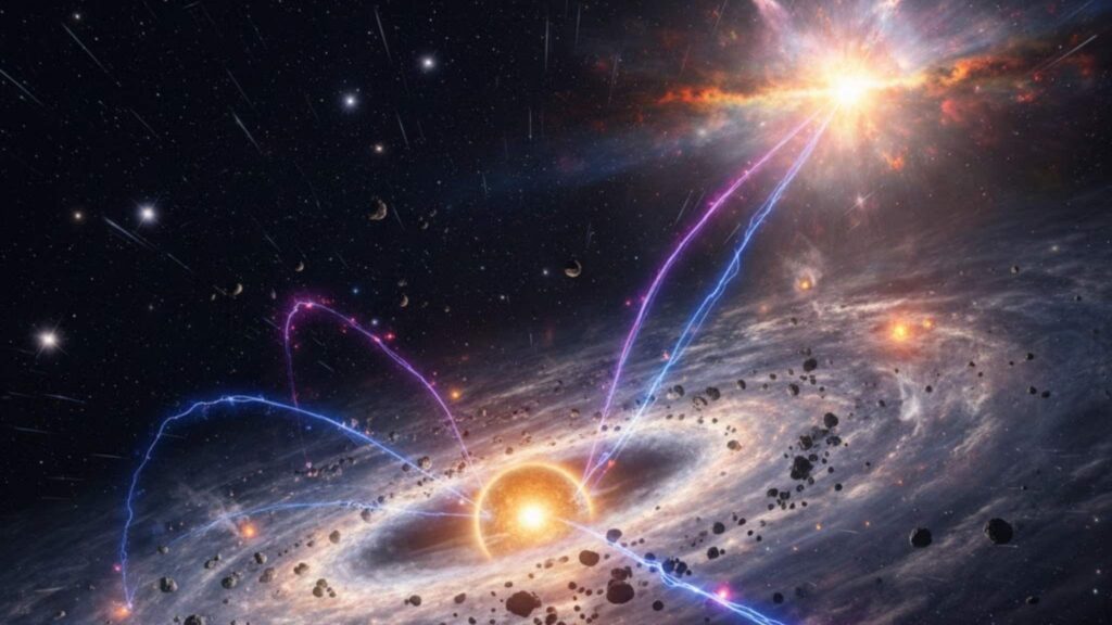 Banhos de raios cósmicos podem ter moldado planetas rochosos (Imagem: Fala Ciência via Gemini)
