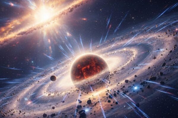Raios cósmicos de supernovas podem explicar a origem da Terra (Imagem: Fala Ciência via Gemini)
