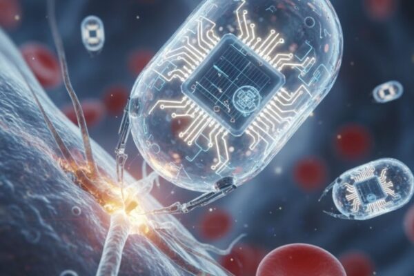 Robô microscópico pode revolucionar diagnósticos e tratamentos médicos (Imagem: Fala Ciência via Gemini)