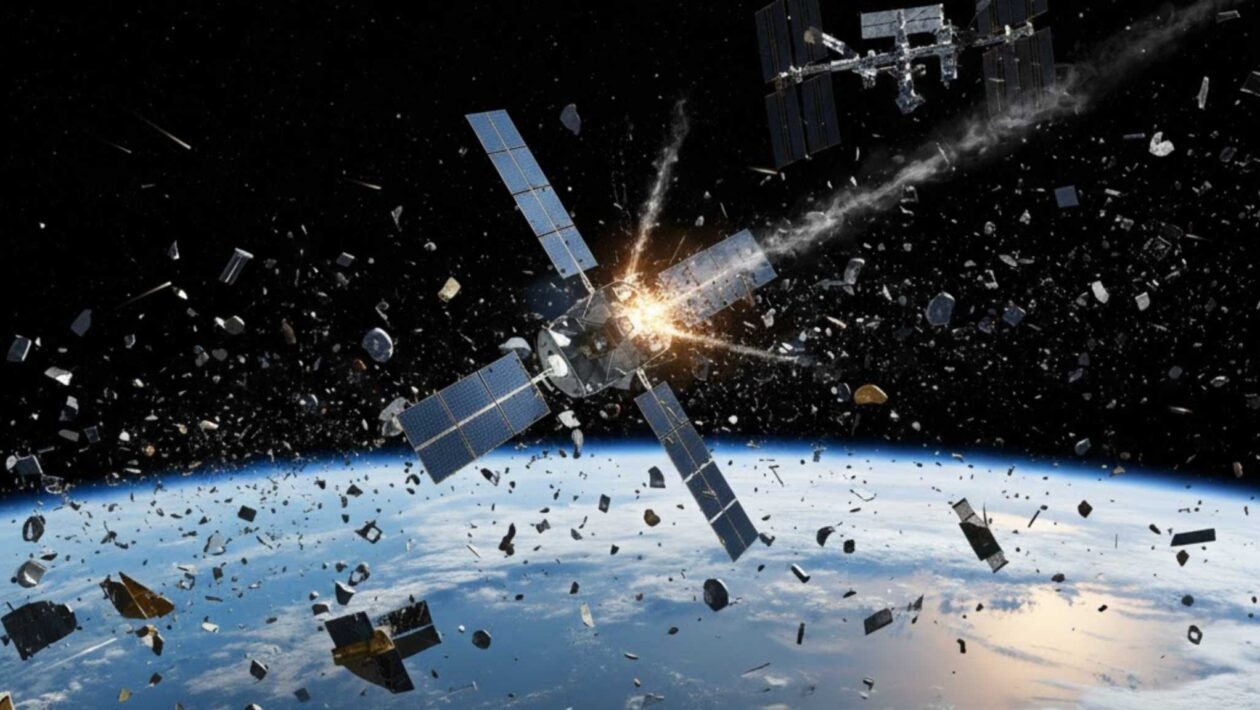 Satélite da Starlink perde controle e inicia reentrada na Terra (Imagem: Fala Ciência via Gemini)
