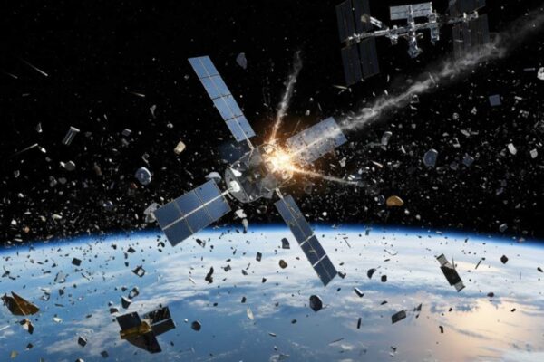 Satélite da Starlink perde controle e inicia reentrada na Terra (Imagem: Fala Ciência via Gemini)