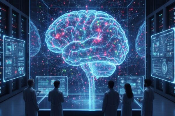 Supercomputador simula cérebro com milhões de neurônios em alta precisão (Imagem: Gerada por IA/ Gemini)