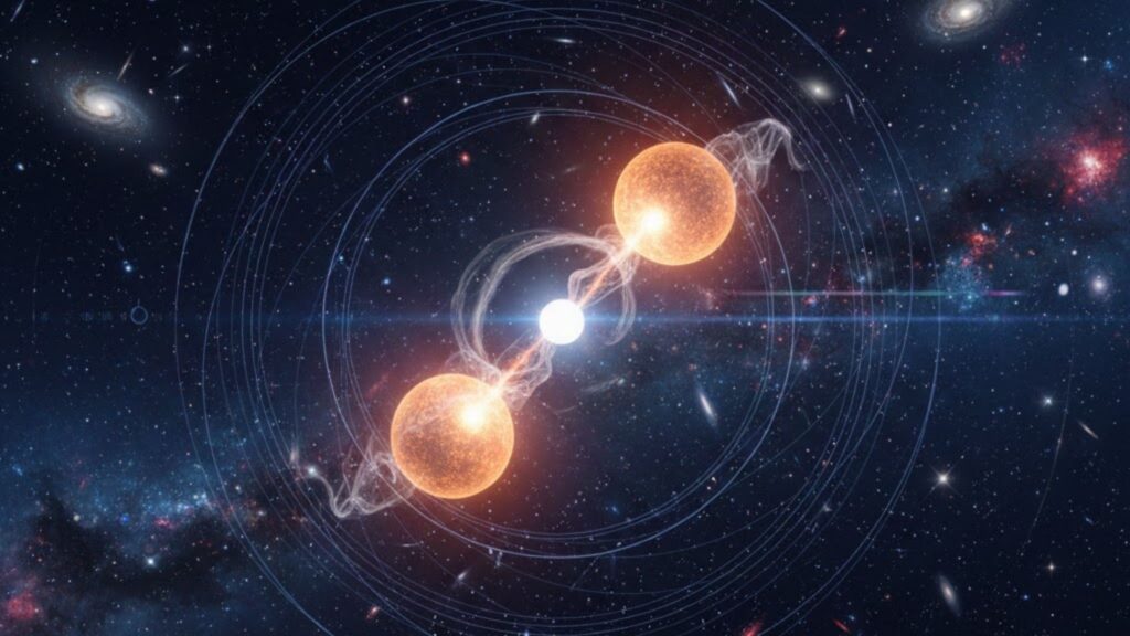 Sistema raro testa a teoria de Einstein com precisão inédita (Imagem: Gerada por IA/ Gemini)
