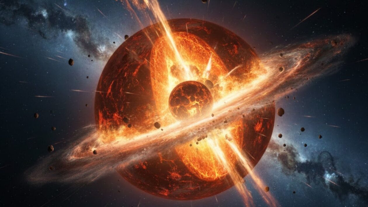 LLVPs podem ter impulsionado a ejeção da Lua do interior da Terra. (Imagem: Gerada por IA/ Gemini)