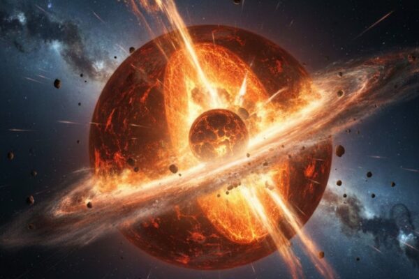 LLVPs podem ter impulsionado a ejeção da Lua do interior da Terra. (Imagem: Gerada por IA/ Gemini)