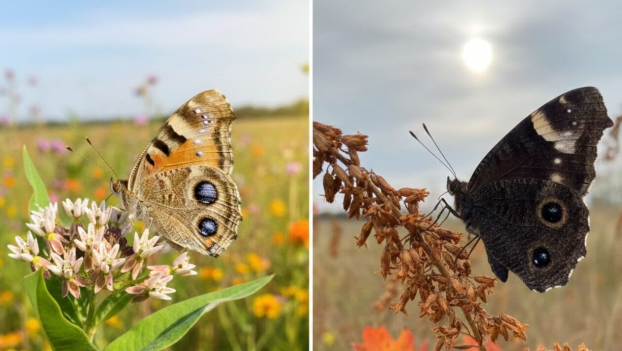 Estudo revela: borboletas mudam a visão conforme as estações (Imagem: Gerada por IA/ Gemini)