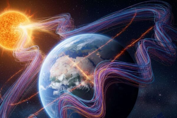 Zigue-zagues revelam interação inédita entre plasma solar e terrestre (Imagem: Gerada por IA/ Gemini)