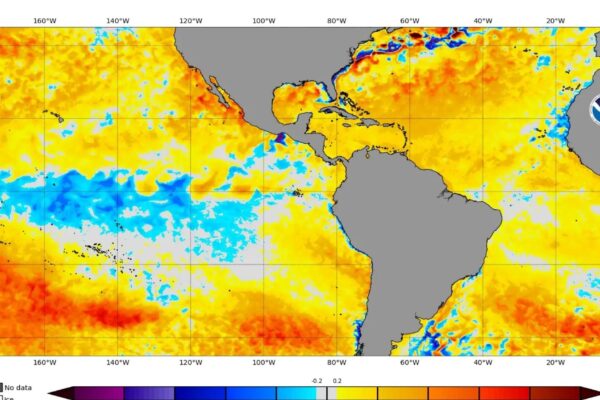 La Niña termina e Pacífico esquenta, preparando El Niño 2026 (Imagem: NOAA)