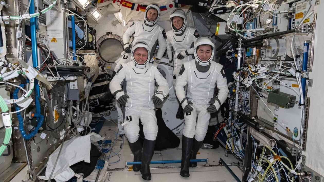 Hoje (14), astronautas deixam a ISS e retornam à Terra pelo Pacífico (Imagem: NASA)