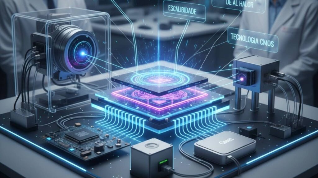Tecnologia em microchip reduz energia e calor na computação quântica (Imagem: Fala Ciência via Gemini)

