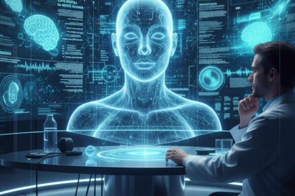 IA brasileira cria reflexos digitais da consciência humana (Imagem: Fala Ciência via Gemini)