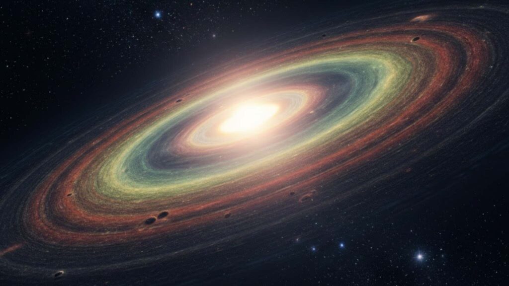 Berçários cósmicos: discos protoplanetários dão origem a planetas (Imagem: Fala Ciência via Gemini)