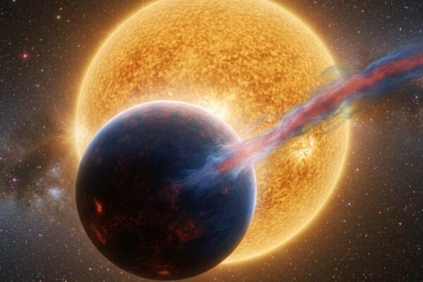 Planeta raro revela como mundos perdem suas atmosferas (Imagem: Fala Ciência via Gemini)