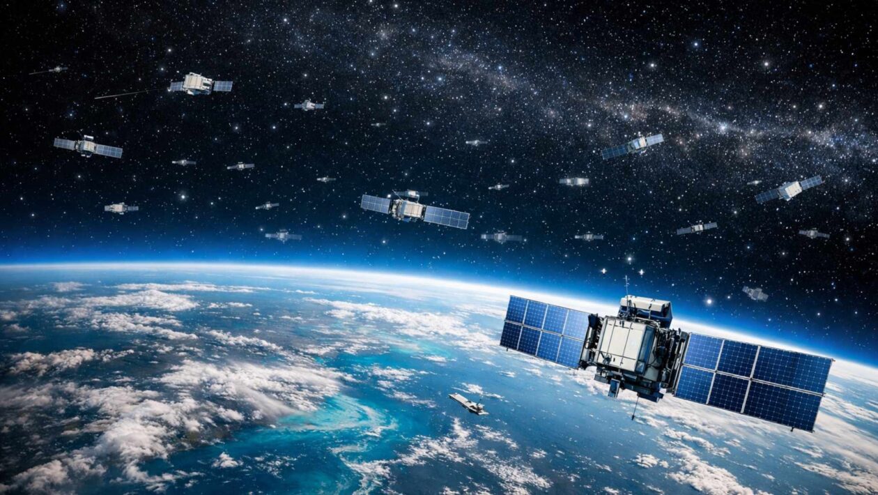 Starlink cresce: SpaceX planeja 7.500 satélites em órbita (Imagem: Fala Ciência via ChatGPT)