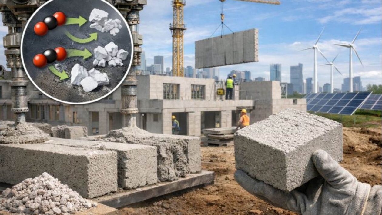 Material enzimático constrói rápido e captura carbono do ar (Imagem: Fala Ciência via ChatGPT)