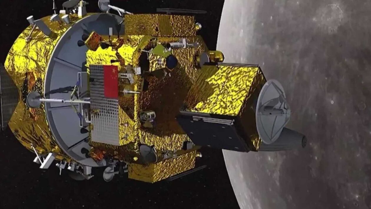 Chang’e 7 busca gelo de água no polo sul lunar para futuras missões. (Imagem: China Media Group)