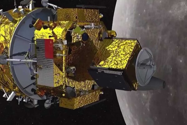 Chang’e 7 busca gelo de água no polo sul lunar para futuras missões. (Imagem: China Media Group)