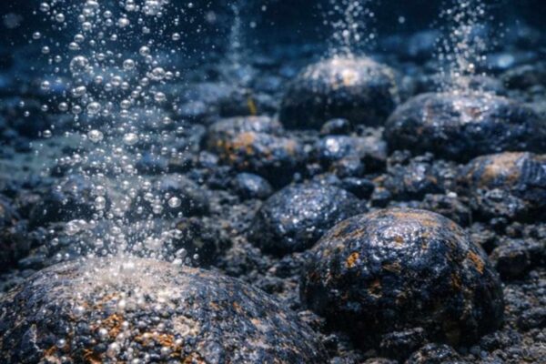 Cientistas investigam oxigênio escuro no fundo do oceano (Imagem: Fala Ciência via ChatGPT)