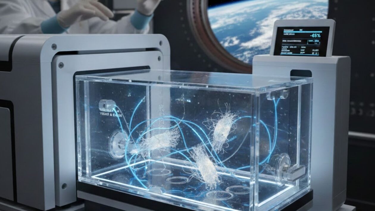 ISS vira laboratório do envelhecimento muscular. (Foto: Fala Ciência via Gemini)