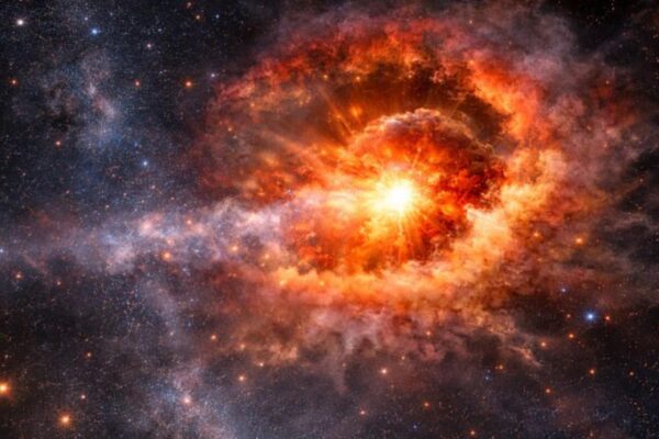 Ondas de rádio revelam últimos anos de vida de estrela massiva (Imagem: Fala Ciência via ChatGPT)