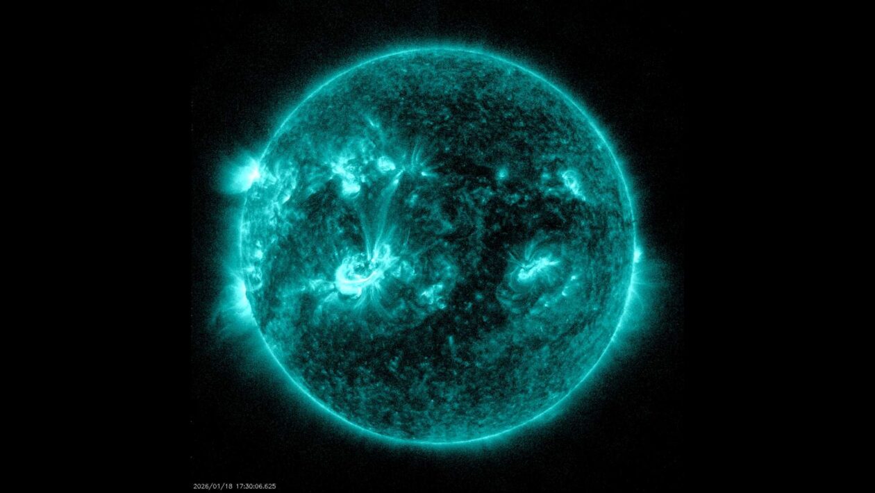 Tempestade solar de classe X pode trazer auroras até latitudes médias (Imagem: Observatório de Dinâmica Solar da NASA)
