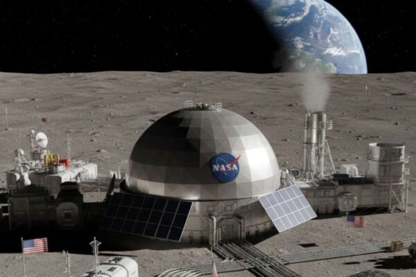 NASA aposta em energia nuclear para sustentar bases humanas na Lua (Imagem: Fala Ciência via Gemini)