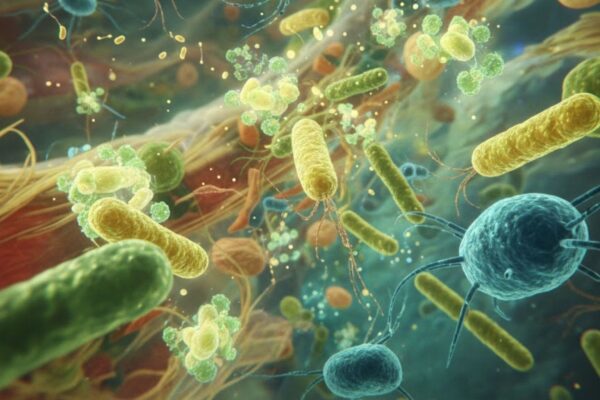 Sensores bacterianos guiam microrganismos a alimentos vitais. (Foto: Fala Ciência via Gemini)