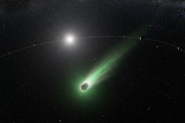 3I/ATLAS revela água e moléculas orgânicas no espaço (Imagem: Fala Ciência via Gemini)