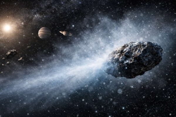 3I/ATLAS revela água e pistas sobre a vida fora da Terra (Imagem: Fala Ciência via ChatGPT)