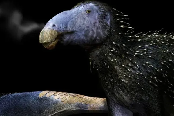Fóssil raro mostra dinossauro com pele e espinhos ocos (Imagem: Institute of Natural Sciences/Fabio Manucci/Divulgação)