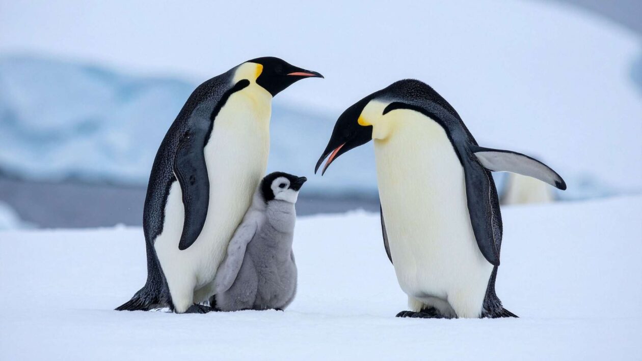 Pinguins influenciam o clima e ajudam a frear o aquecimento global (Imagem: TrueCreatives via Canva)