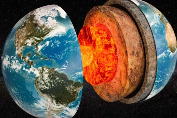 O núcleo da Terra pode guardar mais hidrogênio que todos os oceanos (Imagem: Alexlmx via Canva)