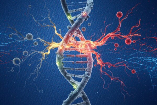 Mapa genético revela mutações que aceleram o câncer. (Foto: Fala Ciência via Gemini)