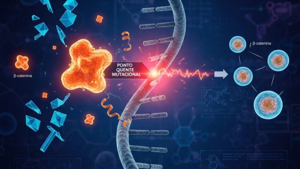 Mutações no ponto quente do DNA aceleram o câncer. (Foto: Fala Ciência via Gemini)