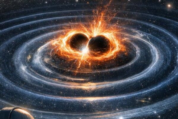 Onda gravitacional recorde testa os limites da teoria de Einstein (Imagem: Fala Ciência via ChatGPT)