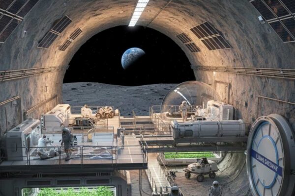 Robôs exploram túneis de lava para futuras bases na Lua (Imagem: Fala Ciência via Gemini)