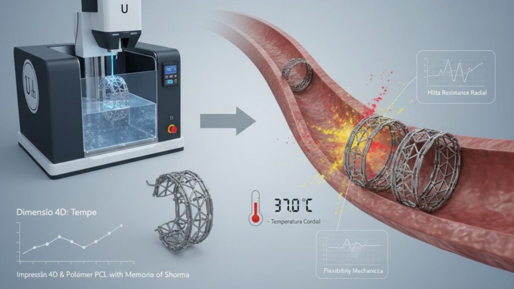 Stents inteligentes se expandem com a temperatura do corpo. (Foto: Fala Ciência via Gemini)