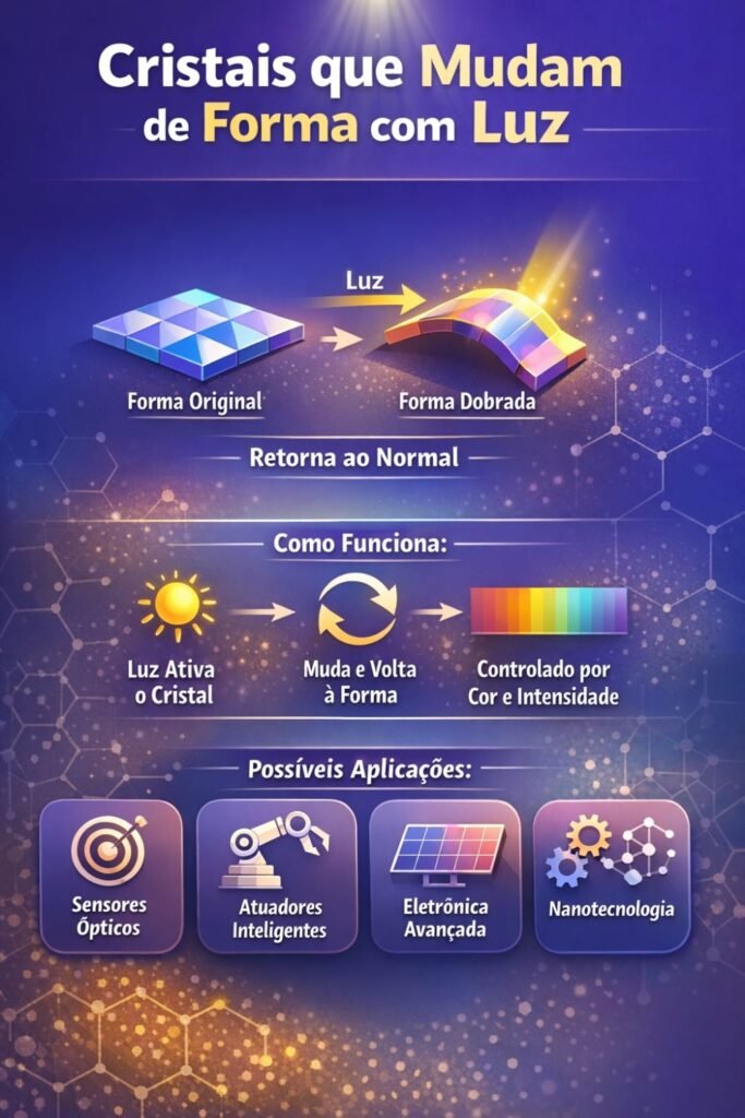Luz controla cristais reversíveis, ideais para sensores, atuadores e eletrônica avançada 