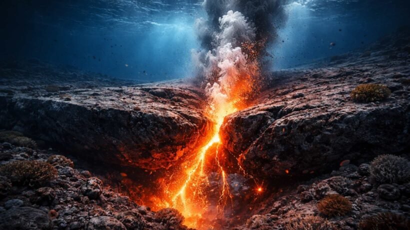 Vazamento no Pacífico pode indicar risco de mega terremoto (Imagem: Fala Ciência via ChatGPT)