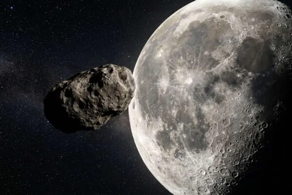 Asteroide 2024 YR4 não atingirá a Lua em 2032, confirma NASA (Imagem: Fala Ciência via Gemini)
