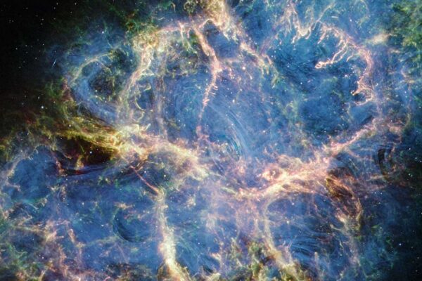 Disputa cósmica cria listras no Pulsar do Caranguejo (Imagem: NASA)