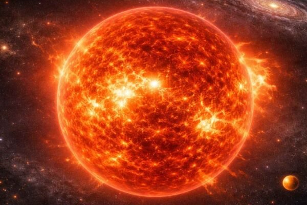 Gigante vermelha mostra como elementos internos chegam à superfície estelar (Imagem: Fala Ciência via ChatGPT)