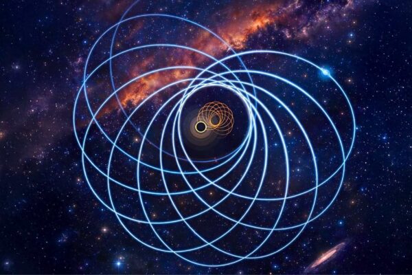 Buraco negro e estrela de nêutrons colidem em órbita oval rara (Imagem: Geraint Pratten, Pesquisador Universitário da Royal Society, Universidade de Birmingham)