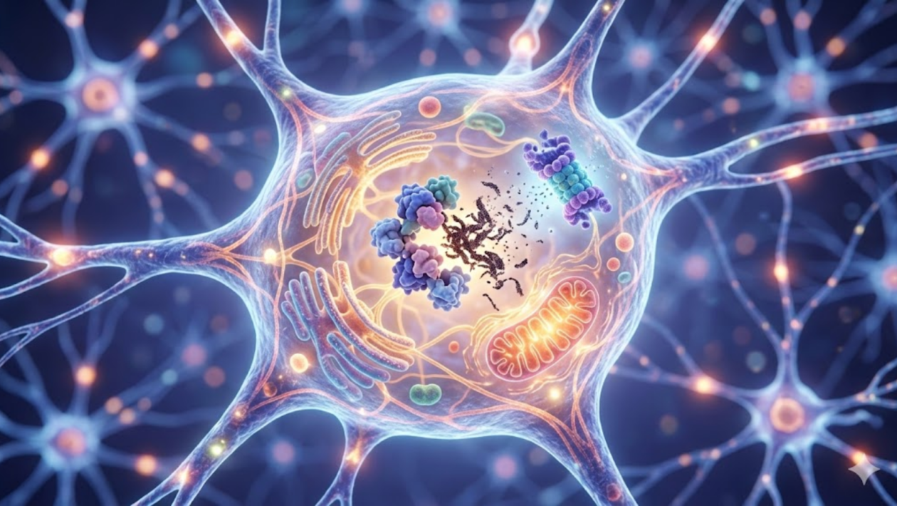 Cérebro tem "equipe de limpeza" natural contra o Alzheimer. (Foto: Fala Ciência via Gemini)