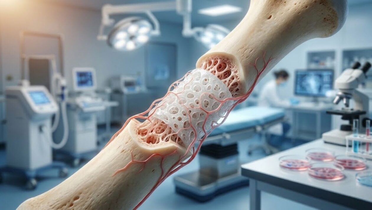 Enxerto de cartilagem acelera reparo de ossos danificados. (Foto: Fala Ciência via Gemini)