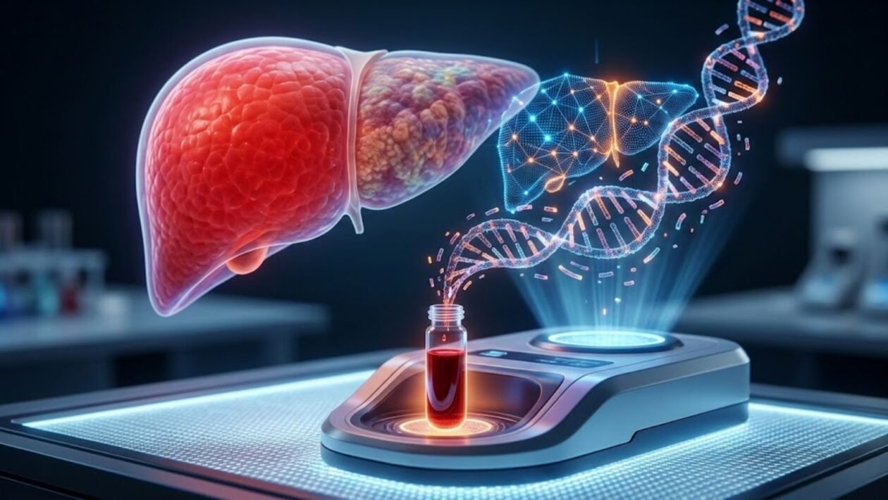 Inteligência artificial analisa DNA livre de células no sangue. (Foto: Fala Ciência via Gemini)