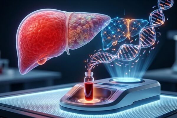 Inteligência artificial analisa DNA livre de células no sangue. (Foto: Fala Ciência via Gemini)