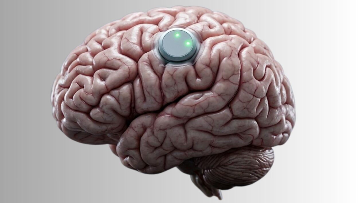 Implante cerebral traduz pensamentos em movimento. (Foto: Fala Ciência via Gemini)